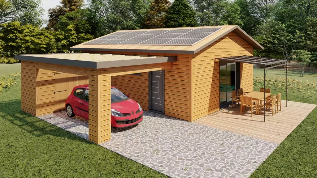 Maison kit en bois Portillon_brikawood