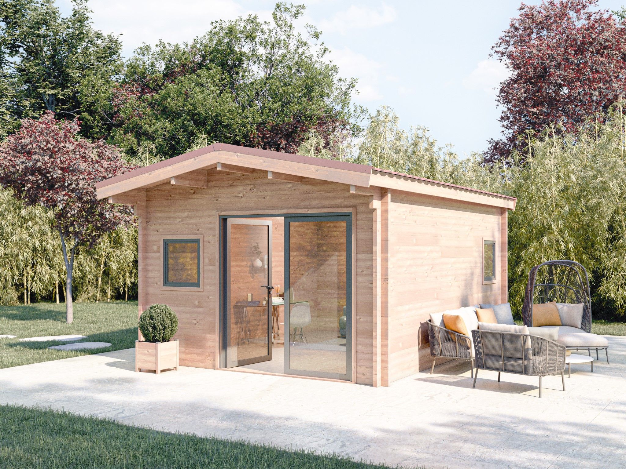 Abri en bois Essentiel 20m² brikawood